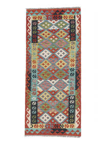 81X188 Tapis Kilim Afghan Old Style D'orient De Couloir Rouge Foncé/Petrole Foncé (Laine, Afghanistan) Carpetvista