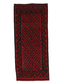 170X382 絨毯 アフガン ヴィンテージ キリム オリエンタル 廊下 カーペット ブラック/ダークレッド (ウール, アフガニスタン) Carpetvista