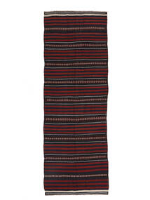 132X377 Afghan Vintage Kilim Rug Oriental Runner
 Black/Dark Red (Wool, Afghanistan) Carpetvista