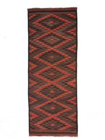 138X353 Afghan Vintage Kelim Tæppe Orientalsk Løber Mørkerød/Sort (Uld, Afghanistan) Carpetvista