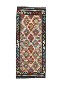  Kelim Afghan Old Style Matot 79X189 Tummanpunainen/Musta Carpetvista