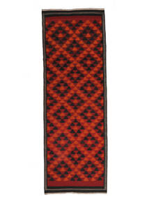 171X493 Tappeto Orientale Afghan Vintage Kilim Passatoie Rosso Scuro/Nero (Lana, Afghanistan) Carpetvista
