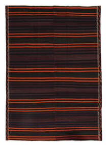 267X377 絨毯 アフガン ヴィンテージ キリム オリエンタル ブラック/ダークレッド 大きな (ウール, アフガニスタン) Carpetvista