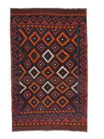 178X282 Tapete Oriental Afegão Vintage Kilim Preto/Vermelho Escuro (Lã, Afeganistão) Carpetvista