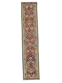 80X385 Kelim Afghan Old Style Teppe Orientalsk Løpere Brun (Ull, Afghanistan) Carpetvista