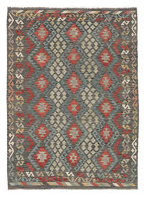  Kelim Afghan Old Style Matot 180X247 Tummanvihreä/Ruskea Carpetvista