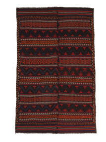 155X247 Afghan Vintage Kilim Rug Oriental Black/Dark Red (Wool, Afghanistan) Carpetvista