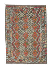 204X292 Kelim Afghan Old Style Tæppe Orientalsk Brun/Mørkerød (Uld, Afghanistan) Carpetvista