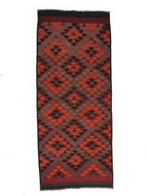  Afghan Βιντάζ Κιλίμ Χαλι 145X362 Vintage Μαλλινο Σκούρο Κόκκινο/Μαύρα Μικρό Carpetvista