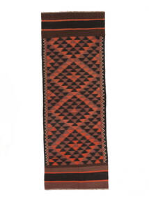 126X356 Tapis D'orient Afghan Vintage Kilim De Couloir Noir/Rouge Foncé (Laine, Afghanistan) Carpetvista
