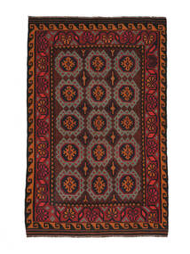  Afghan Βιντάζ Κιλίμ Χαλι 185X296 Vintage Μαλλινο Μαύρα/Σκούρο Κόκκινο Carpetvista