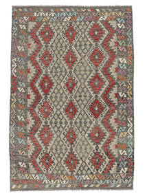 Kelim Afghan Old Style Matot Matto 170X257 Ruskea/Tummankeltainen Villa, Afganistan Carpetvista