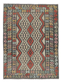 絨毯 キリム アフガン オールド スタイル 190X249 茶色/ダークイエロー (ウール, アフガニスタン)