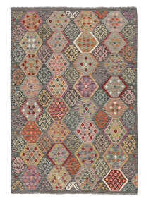  Kilim Afghan Old Style Tapis 181X264 De Laine Marron/Jaune Foncé Carpetvista