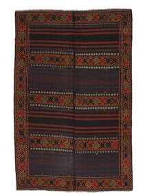  Orientalsk Afghan Vintage Kelim Teppe 180X280 Svart/Mørk Rød Ull, Afghanistan Carpetvista