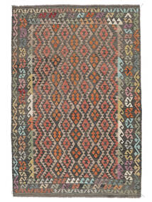  Kelim Afghan Old Style Matot 200X295 Ruskea/Musta Carpetvista