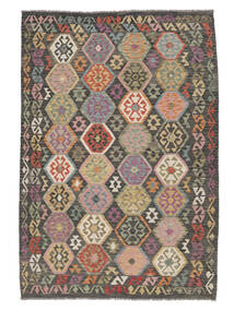  Kelim Afghan Old Style Teppe 198X292 Brun/Svart Carpetvista