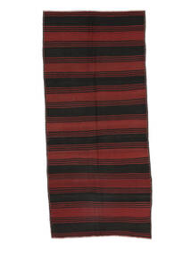  Afegão Vintage Kilim Tapete 134X292 Vintage Lã Preto/Vermelho Escuro Pequeno Carpetvista