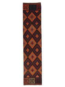 96X444 Afghan Vintage Kilim Rug Oriental Runner
 Black/Dark Red (Wool, Afghanistan) Carpetvista
