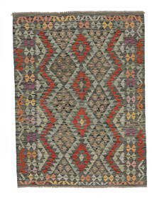  143X193 Kelim Afghan Old Style Matot Matto Musta/Ruskea Afganistan Carpetvista