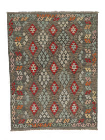 Kilim Afghan Old Style Rug 154X201 Dark Yellow/Brown Wool, Afghanistan Carpetvista