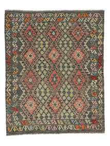 Kelim Afghan Old Style Matot Matto 158X194 Ruskea/Musta Villa, Afganistan Carpetvista