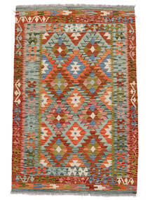 Kilim Afghan Old Style Rug 103X158 Brown/Dark Red Wool, Afghanistan Carpetvista