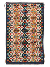  Kelim Afghan Old Style Matot 96X157 Villamatto Musta/Tummanpunainen Pieni Matto Carpetvista