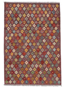 103X148 Kelim Afghan Old Style Teppe Orientalsk Mørk Rød/Brun (Ull, Afghanistan) Carpetvista