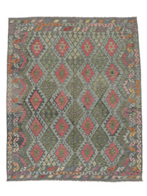 Tapis D'orient Kilim Afghan Old Style 248X298 Vert Foncé/Vert (Laine, Afghanistan)