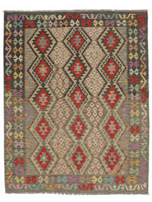 絨毯 キリム アフガン オールド スタイル 158X201 茶色/ブラック (ウール, アフガニスタン)