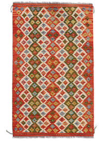 Tapis Kilim Afghan Old Style 95X156 Rouge Foncé/Marron (Laine, Afghanistan)
