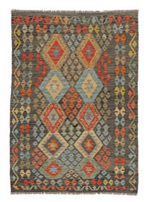  キリム アフガン オールド スタイル 絨毯 123X182 ウール 茶色/ブラック 小 Carpetvista