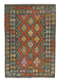 Kelim Afghan Old Style Matta 123X175 Svart/Brun Ull, Afghanistan Carpetvista