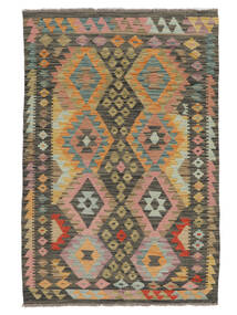 Kelim Afghan Old Stil Teppich 119X175 Braun/Schwarz Wolle, Afghanistan Carpetvista
