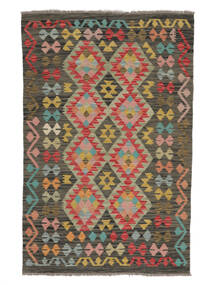 Kelim Afghan Old Style Teppe 115X176 Brun/Svart Ull, Afghanistan Carpetvista