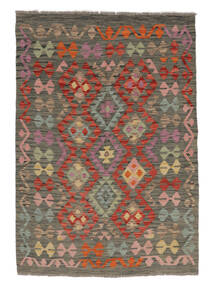 絨毯 キリム アフガン オールド スタイル 116X166 茶色/ブラック (ウール, アフガニスタン)