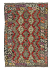  125X182 Kelim Afghan Old Stil Teppich Braun/Schwarz Afghanistan Carpetvista