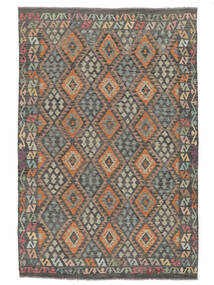 195X289 Kelim Afghan Old Style Teppe Orientalsk Brun/Mørk Gul (Ull, Afghanistan) Carpetvista