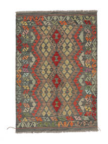 Kelim Afghan Old Stil Teppich 126X185 Dunkelgelb/Braun Wolle, Afghanistan Carpetvista