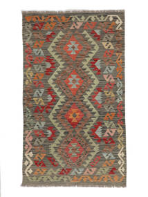 96X161 Tapis D'orient Kilim Afghan Old Style Marron/Noir (Laine, Afghanistan) Carpetvista