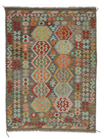 Kelim Afghan Old Style Teppe 152X203 Brun/Mørk Gul Ull, Afghanistan Carpetvista