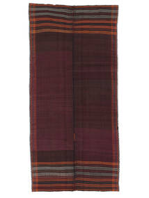  Afghan Vintage Kelim Matot 150X332 Musta/Tummanpunainen Carpetvista