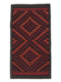 142X266 Afghan Vintage Kilim Rug Oriental Black/Dark Red (Wool, Afghanistan) Carpetvista