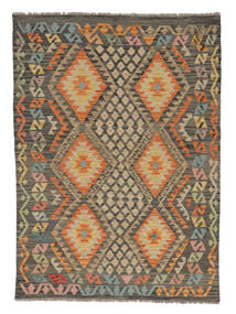  145X201 Kelim Afghan Old Style Teppe Brun/Svart Afghanistan Carpetvista
