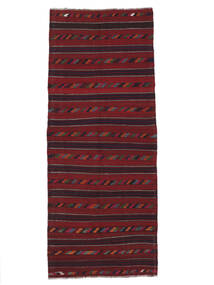 130X314 Afghan Vintage Kilim Rug Oriental Runner
 Black/Dark Red (Wool, Afghanistan) Carpetvista