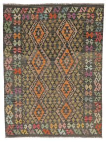 絨毯 キリム アフガン オールド スタイル 150X198 茶色/ブラック (ウール, アフガニスタン)