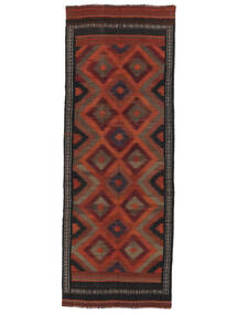 120X322 Koberec Orientální Afghán Vintage Kelim Běhoun Černá/Tmavě Červená (Vlna, Afghánistán) Carpetvista