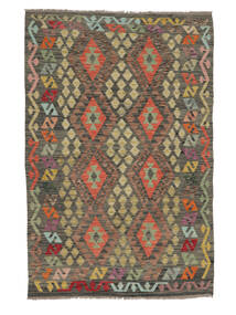 Ćilim Afghan Old Style Tepih 119X183 Vuneni Braon/Crna Mali Sag Carpetvista