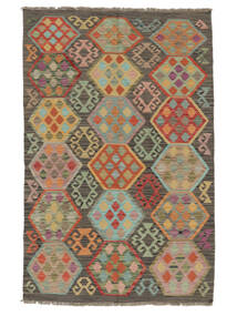 Kilim Afghan Old Style Rug 122X186 Brown/Dark Green Carpetvista